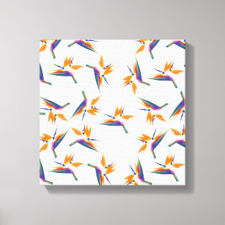 Bird of paradise flower pattern キャンバスプリント