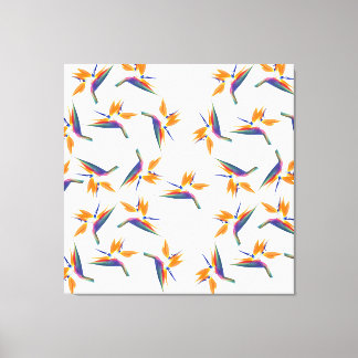 Bird of paradise flower pattern キャンバスプリント