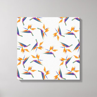 Bird of paradise flower pattern キャンバスプリント