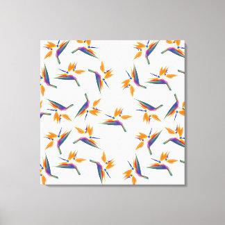 Bird of paradise flower pattern キャンバスプリント