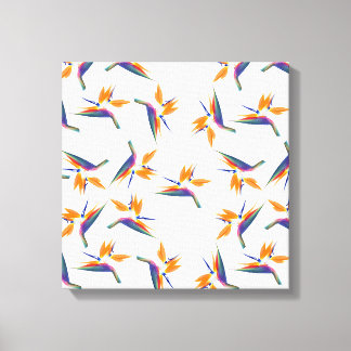 Bird of paradise flower pattern キャンバスプリント