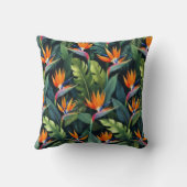 Bird of Paradise Flower Pattern クッション (裏面)