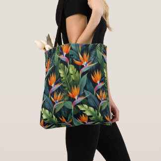 Bird of Paradise Flower Pattern トートバッグ