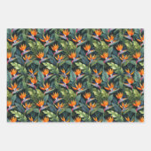 Bird of Paradise Flower Pattern ラッピングペーパーシート (正面2)