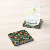 Bird of Paradise Flower Pattern Coasters コースター (右側)