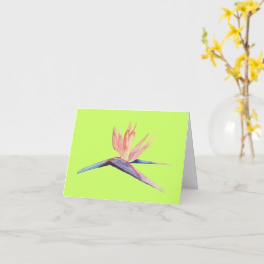 Bird of Paradise Greeting Card カード (黄色い花)