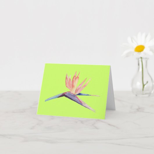 Bird of Paradise Greeting Card カード (小さな植物)