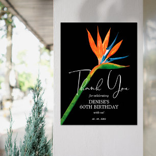 Bird of Paradise on Black Birthday Partyありがとう ポスター