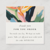 Bird Of Paradise Painted Flora Thank You For Order スクエア名刺 (正面)