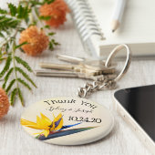Bird-of-paradise Thank You Key Ring Favor キーホルダー (側面)