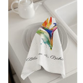 Bird of Paradise Watercolor, custom キッチンタオル