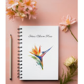 Bird of Paradise Watercolor, custom ノートブック