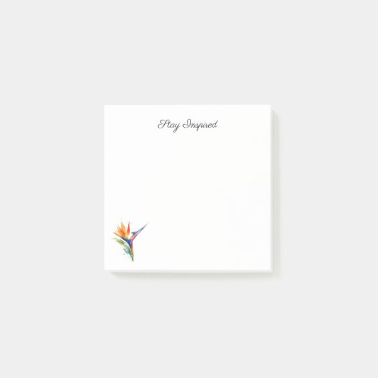 Bird of Paradise Watercolor, custom ポストイット (正面)