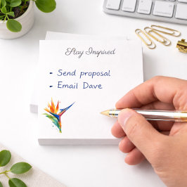 Bird of Paradise Watercolor, custom ポストイット