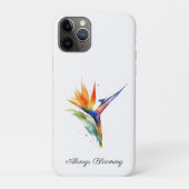 Bird of Paradise Watercolor, custom Case-Mate iPhoneケース (裏)
