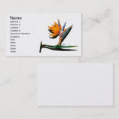 Bird of Paradise with Shadow Business Card 名刺 (正面/裏面)
