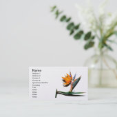 Bird of Paradise with Shadow Business Card 名刺 (スタンド正面)
