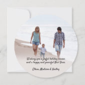 Bird of Peace Doveモダン Roundユニーク One Photo シーズンカード (裏面)