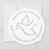 Bird of Peace Doveモダン Roundユニーク One Photo シーズンカード (正面)