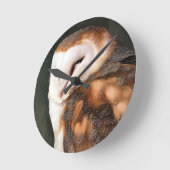 BIRD OF PREY OWL ラウンド壁時計 (傾斜)