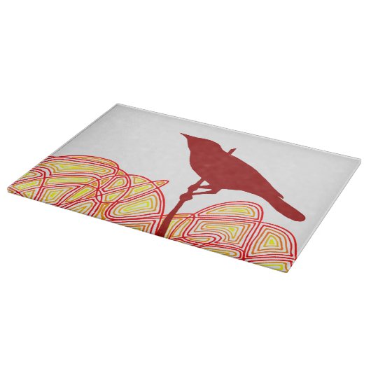 Bird on a branch カッティングボード (角)