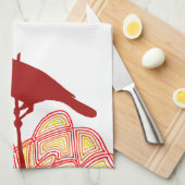 Bird on a branch キッチンタオル (四つ折り)