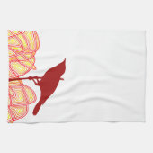 Bird on a branch キッチンタオル (横)
