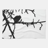 Bird on a branch キッチンタオル (横)