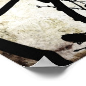 Bird on a branch ポスター (角)