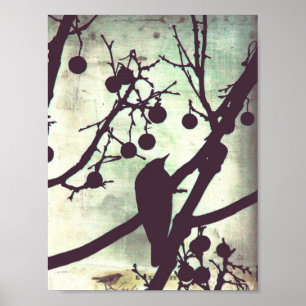 Bird on a branch ポスター