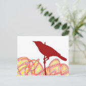 Bird on a branch ポストカード (スタンド正面)