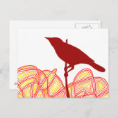 Bird on a branch ポストカード (正面/裏面)