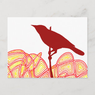 Bird on a branch ポストカード