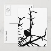 Bird on a branch ポストカード (正面/裏面)