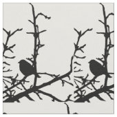 Bird on a branch fabric ファブリック (クローズアップ)