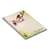 Bird on a branch Notebook ノートブック (右側)