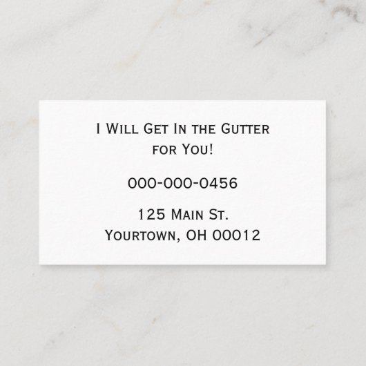 Bird On a Dirty Gutter 名刺 (裏面)