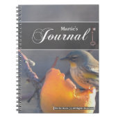 Bird on a Half-食べ Apple Journal ノートブック (正面)