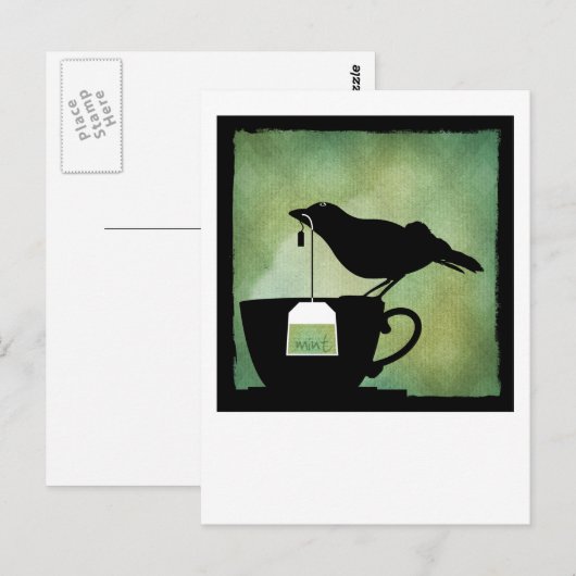 Bird on a Teacupはがき ポストカード (正面/裏面)