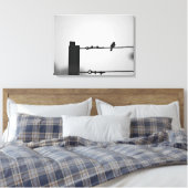 Bird on a wire キャンバスプリント (インサイチュ (寝室))