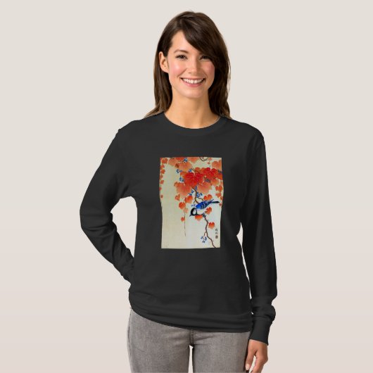 Bird on Branch by Ohara Koson Tシャツ (正面フル)
