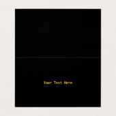 Bird on Branch in Birdcage冬の金ゴールドブラック 名刺 (内部フラット)