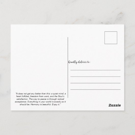 Bird on Branch Oracle Peace Card ポストカード (裏面)