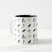 bird pattern mug ツートーンマグカップ (正面左)