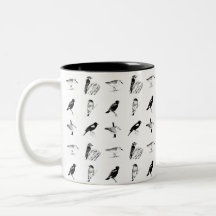bird pattern mug