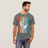 Bird Pigeon Racing Gift Retro Pigeon Tシャツ (正面フル)