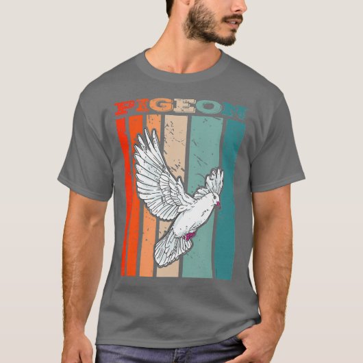Bird Pigeon Racing Gift Retro Pigeon Tシャツ (正面)