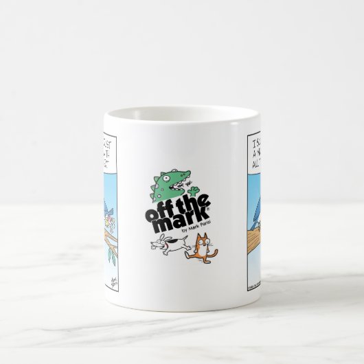 Bird pooping flowers コーヒーマグカップ (中央)