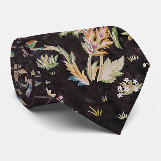 Bird & Rabbit in The Flower Garden, William Morris ネクタイ (ロール)