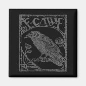 Bird Raven Crow F Caw F Slogan Graphic マグネット (正面)